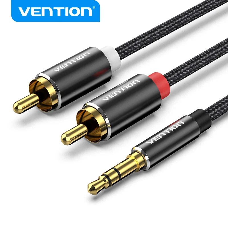 Vention RCA Cable 3.5mm to 2RC - Home Cinema Beamer ulasan dan harga