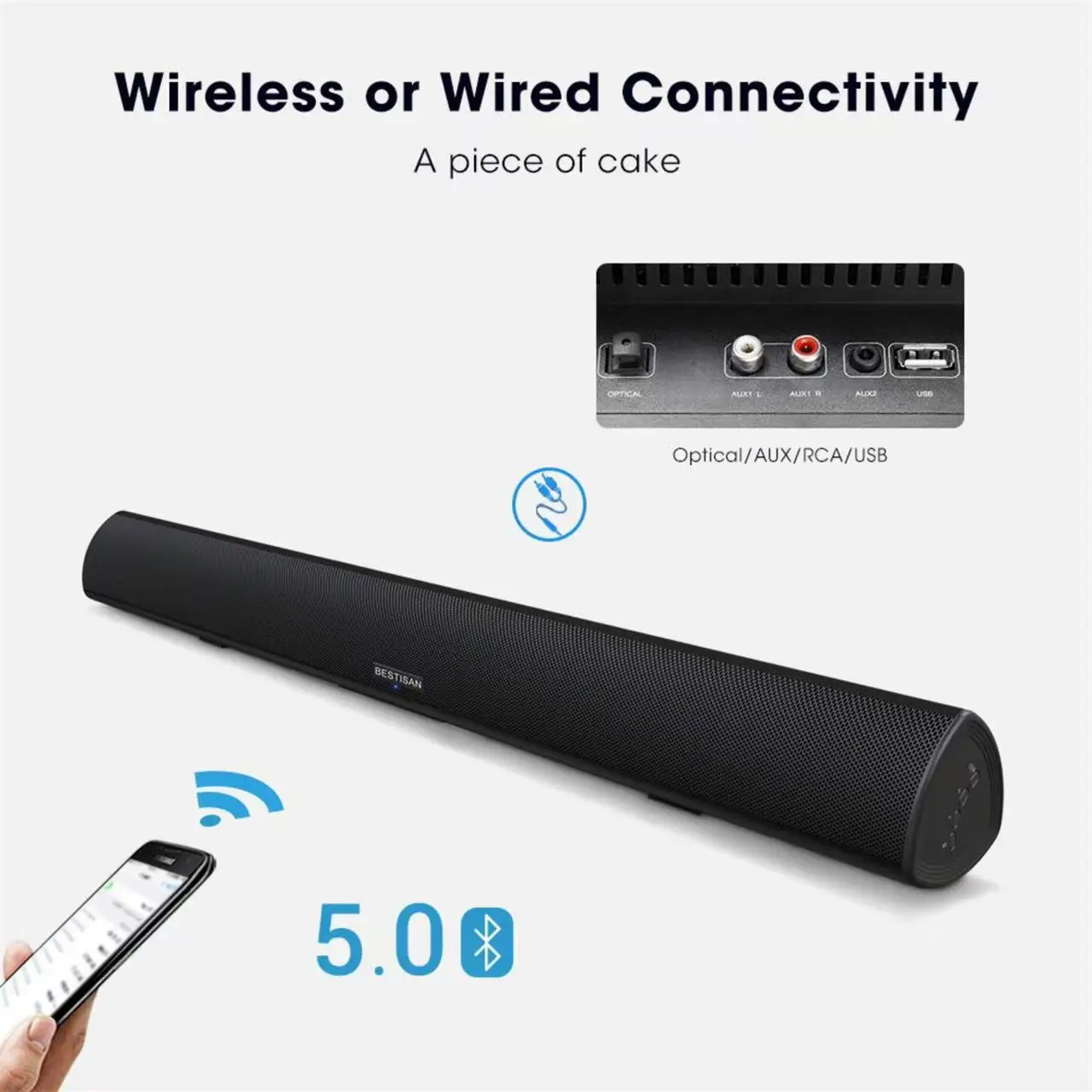 Powerful TV Soundbar Wired 100 - Home Cinema Center ulasan dan harga