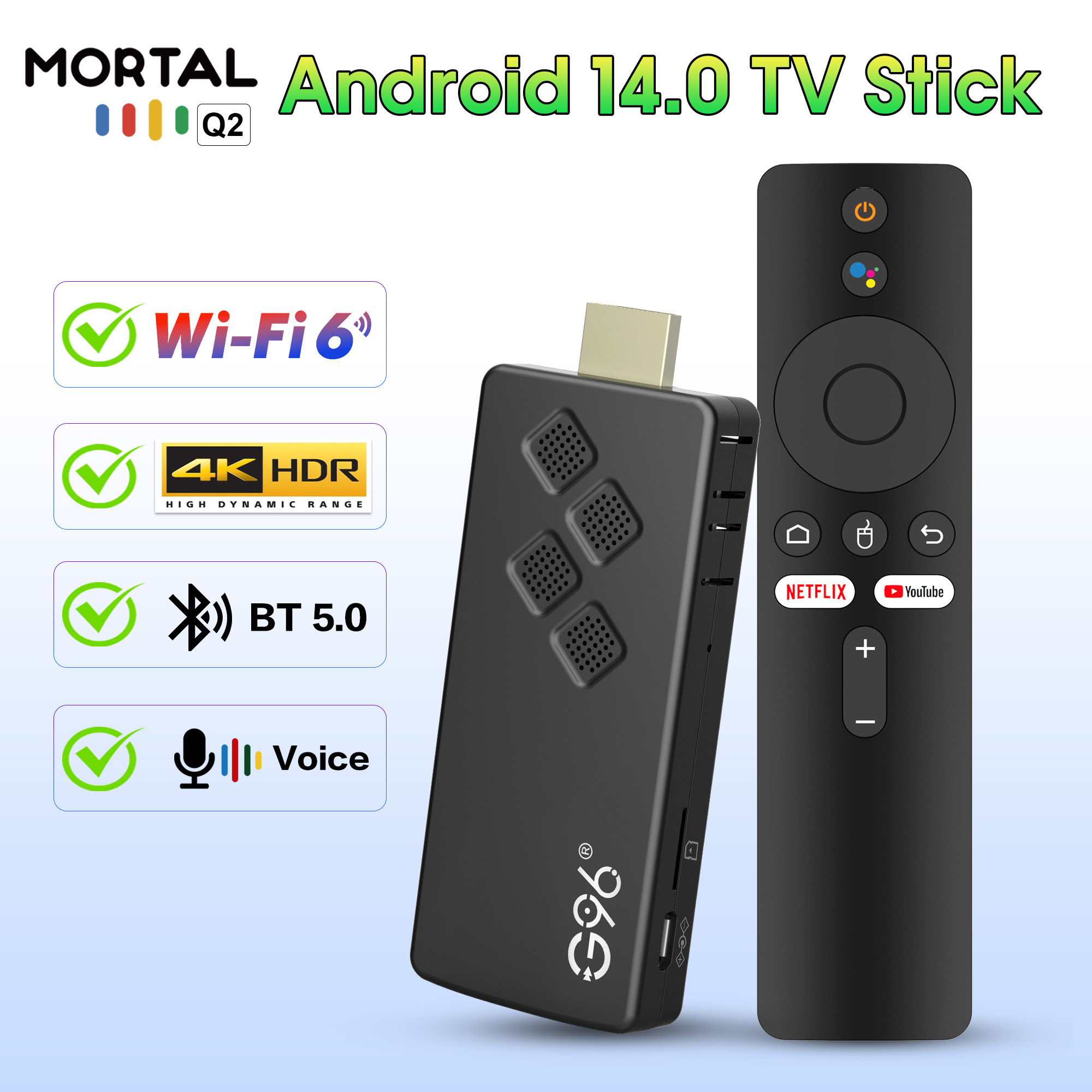 Q2 New Smart TV Stick High-per - 4K Media Player ulasan dan harga