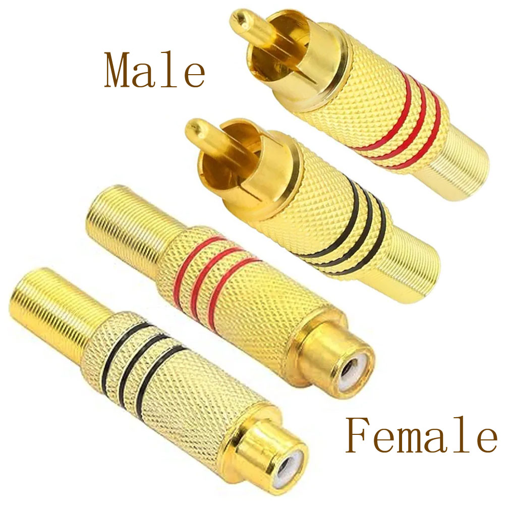 4PCS RCA Plug Gold Plated Sold - Home Cinema Beamer ulasan dan harga