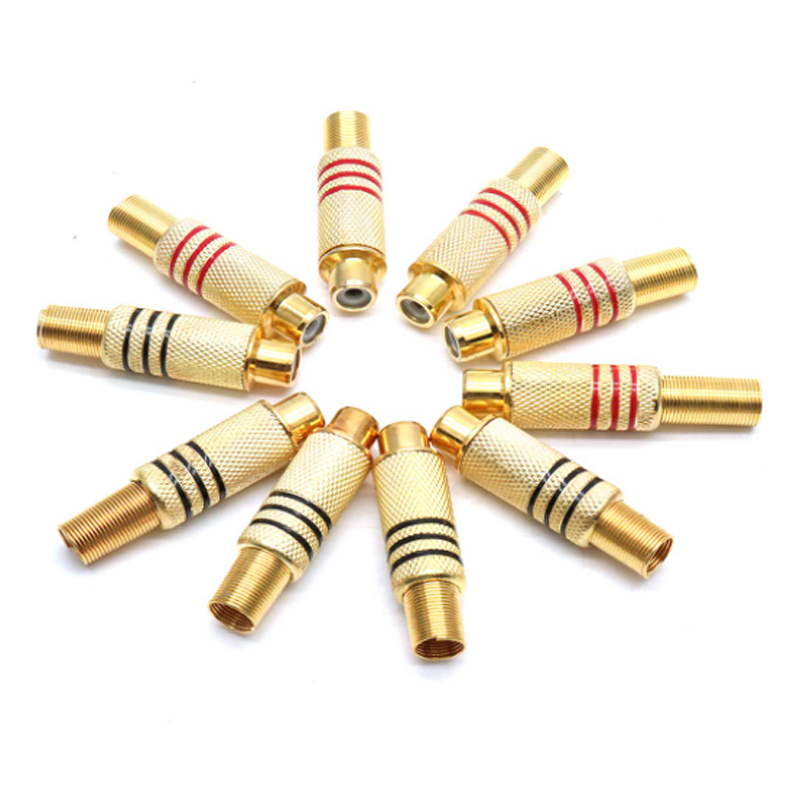 4PCS RCA Plug Gold Plated Sold - Home Cinema Beamer ulasan dan harga